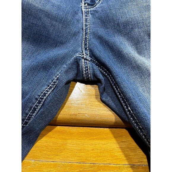 D'Mode Jeans Womens Size 9 Blue Mid Rise Straight Embellished Demin Grunge Punk - Picture 4 of 8